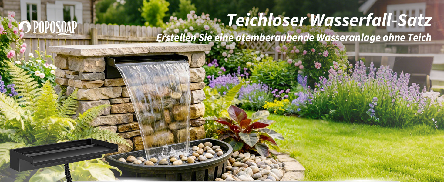 POPOSOAP Teich-Wasserfall-Set