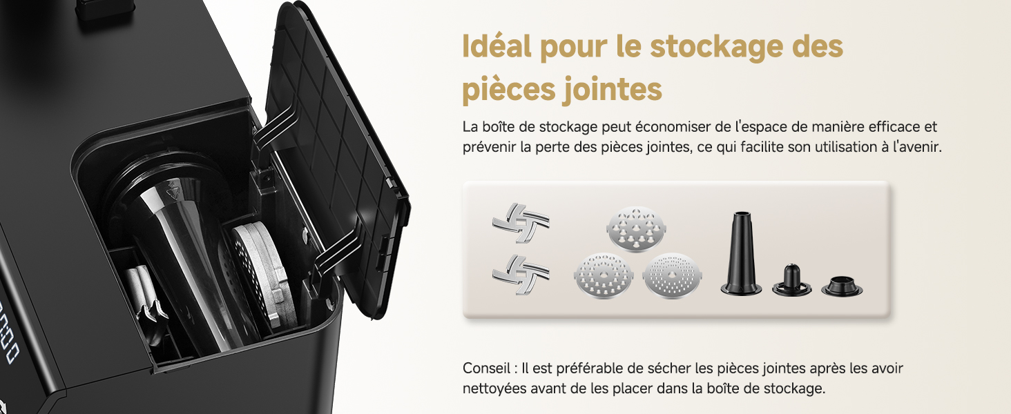 Étui de rangement noir pour accessoires de vapotage. Le compartiment ouvert révèle divers composants, notamment des bobines, des embouts d'égouttement et d'autres petites pièces soigneusement organisées à l'intérieur