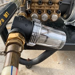 the hose is connected to the pump.