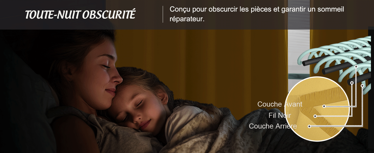 Le texte indique « TOUTE NUIT OBSCURITÉ ».
[SENTENCE 15] Images promotionnelles sombres montrant des silhouettes et des éléments lumineux dans des décors nocturnes.