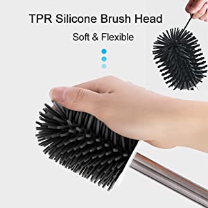 brosse wc silicone plate