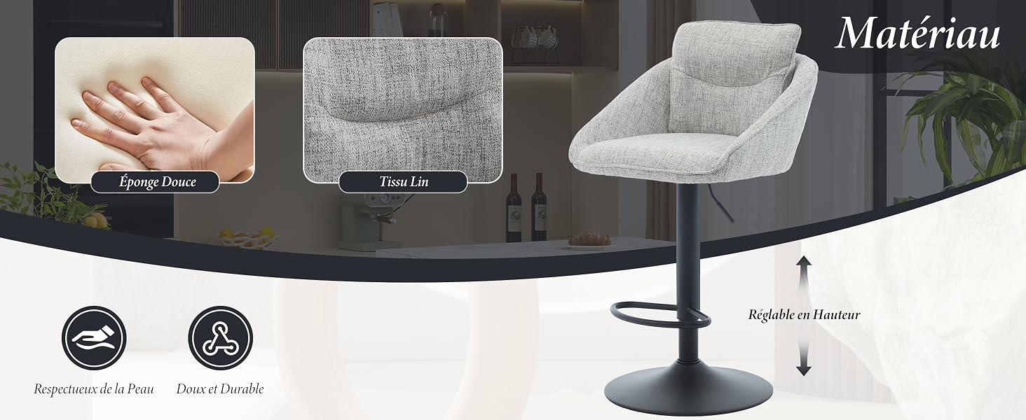 chaise bar reglable en hauteur chaise bar pivotante chaiese bar avec repose pied