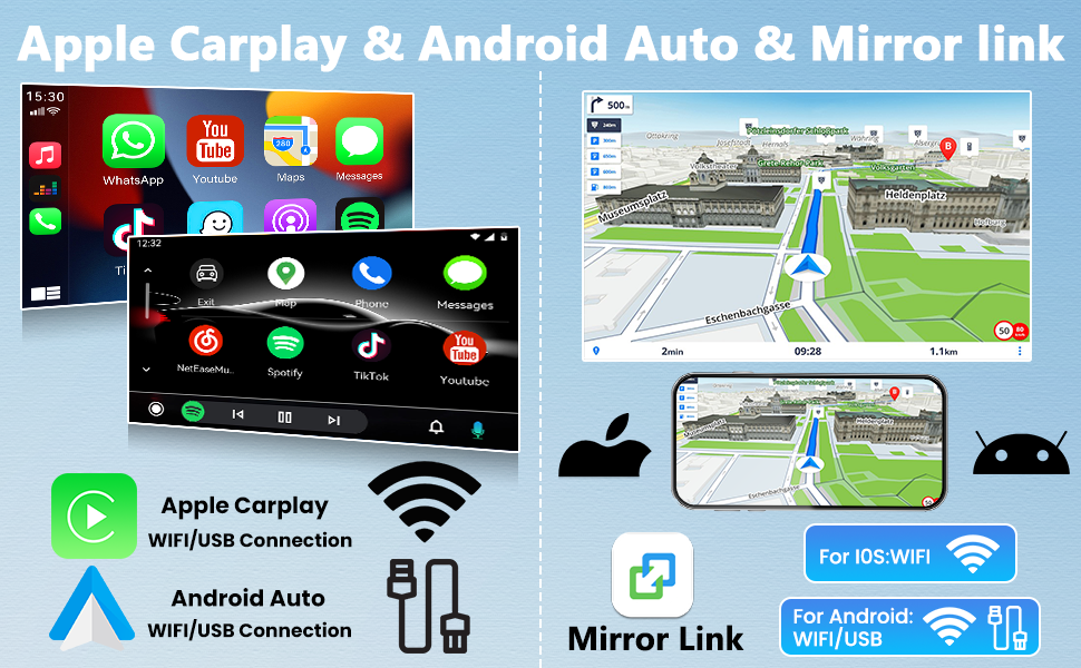 Apple CarPlay y Android Auto