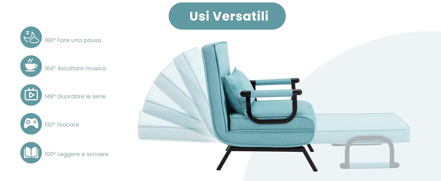 Poltrona Relax Reclinabile Convertibile