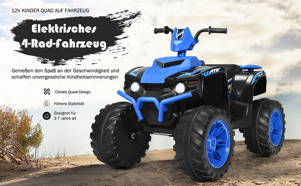 Elektro Kinderquad Scheinwerfer Mini Elektroquad Musik Hupe Kinder Quad Kindermotorrad Elektroauto