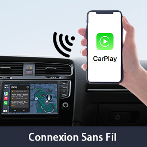 Adaptateur CarPlay sans Fil pour iPhone, Adaptateur Voiture sans Fil iPhone Carplay