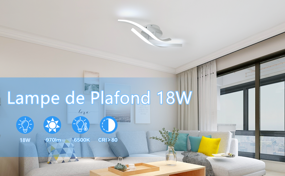 Lampe de plafond 18W