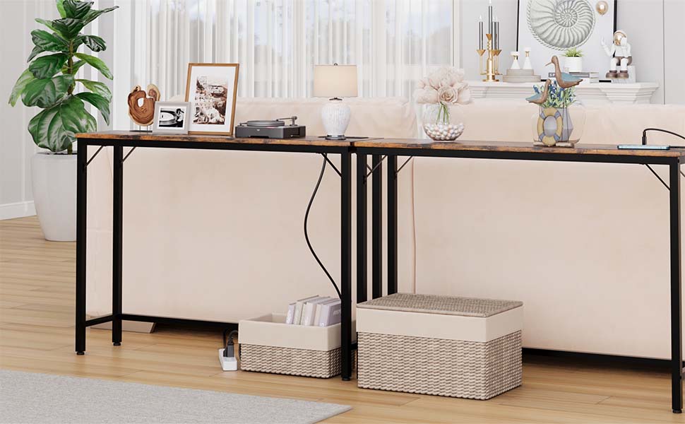 Console avec prise de courant