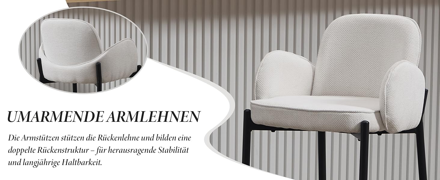 Der Text lautet: 'UMARMEN/ ARMLEHNEN'