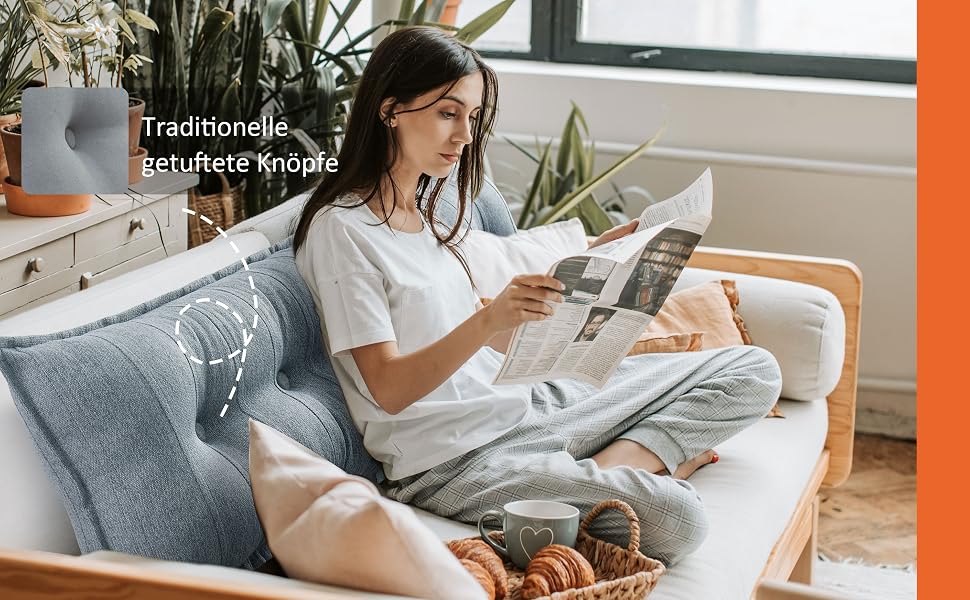 Lesekissen Rückenkissen für Bett