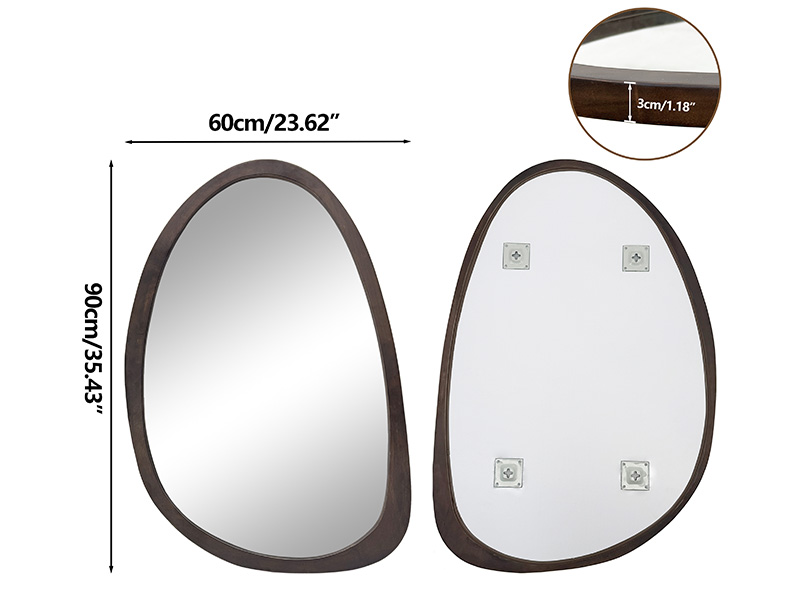 Artloge Specchio Asimmetrico da Parete Ingresso