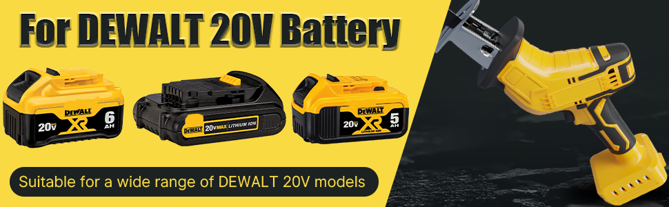 COMPATIBLE WITH DEWALT 20V BATTERY