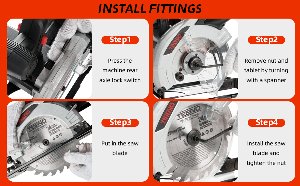 Scies circulaires sans fil avec laser