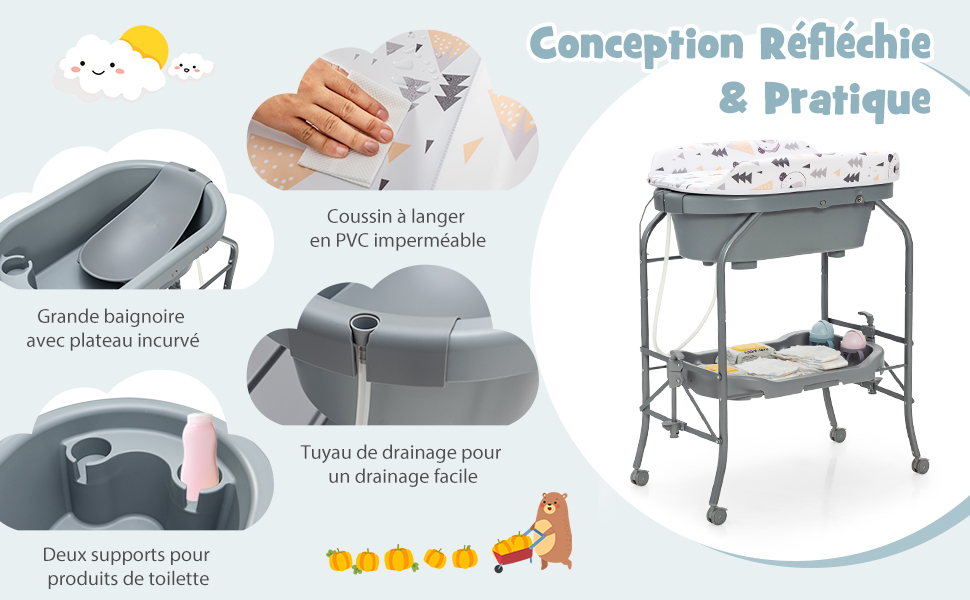 Table à Langer 2 en 1