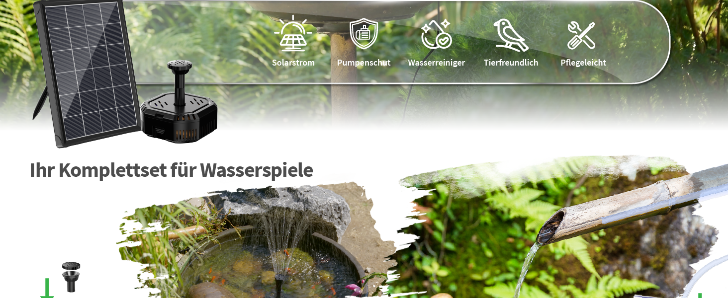 POPOSOAP Solar Springbrunnen Bild 2