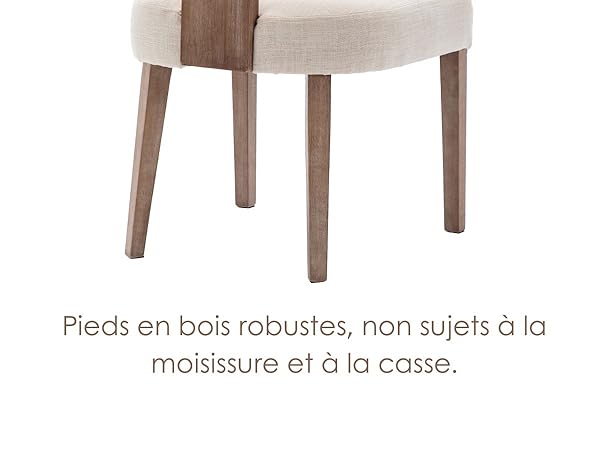chaise bois beige