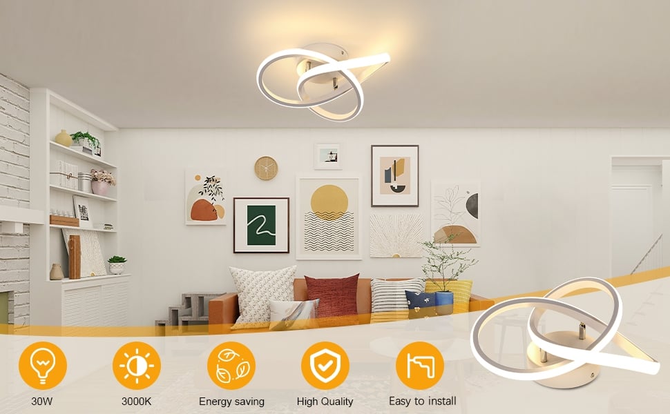Moderne LED-Deckenleuchte mit Blumendesign