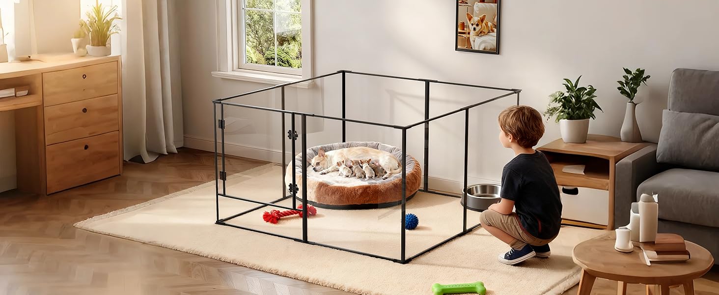 clear dog play pen whelping box for dog mother and baby dogs