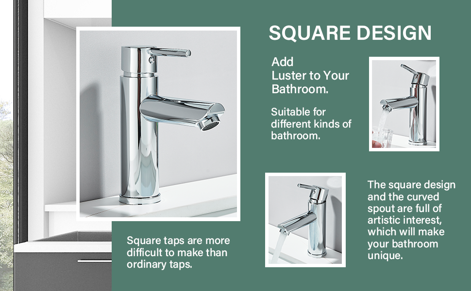 TVTIUO Basin Mixer with Pop-up Waste
