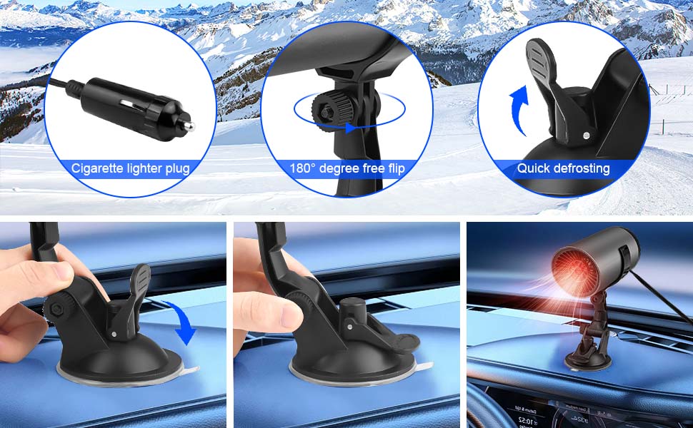 Riscaldatore per auto da collegare alla presa