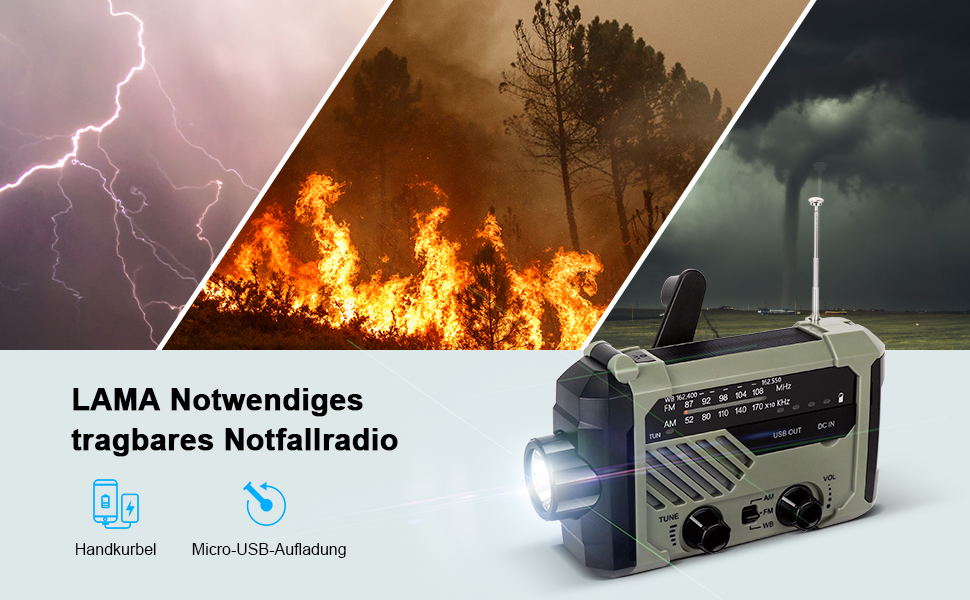 Radio Solaire à manivelle
