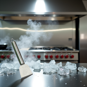 A freezer filled with frozen food and ice buildup, showcasing the need for the product.