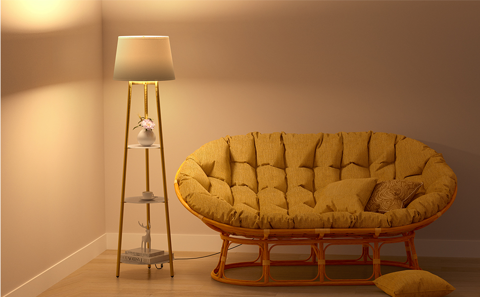 warm light corner floor lamp