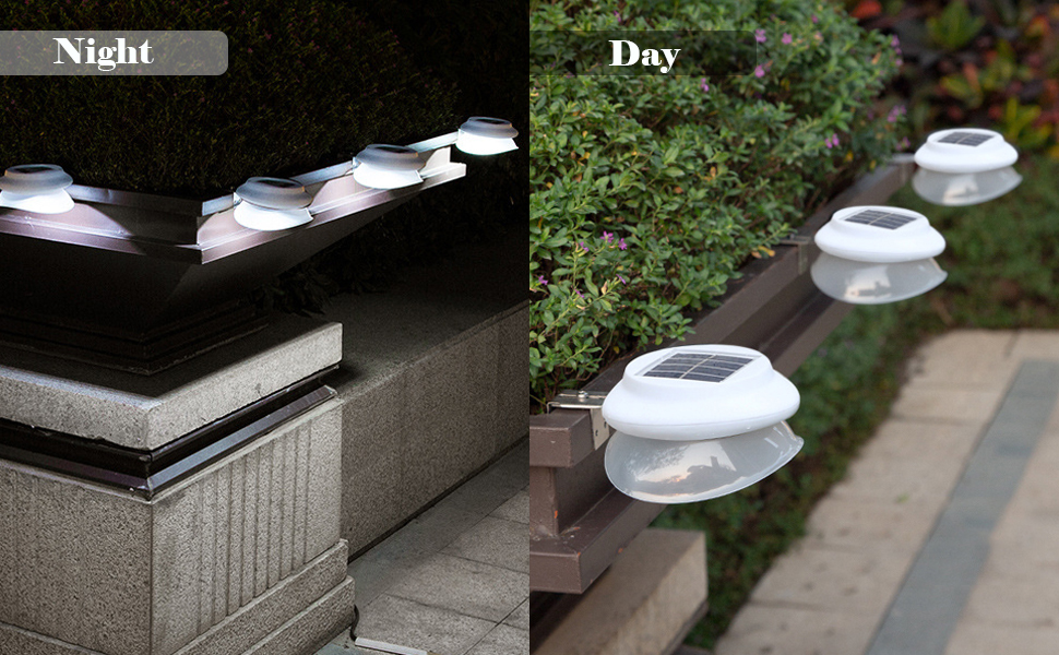 Lampes solaires pour gouttière