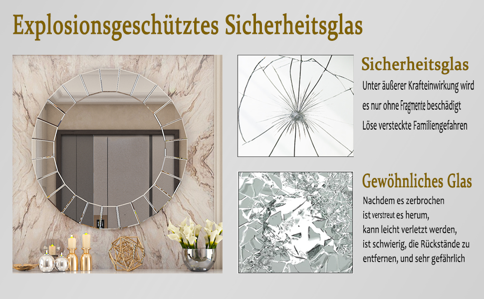 dekorative wandspiegel rund