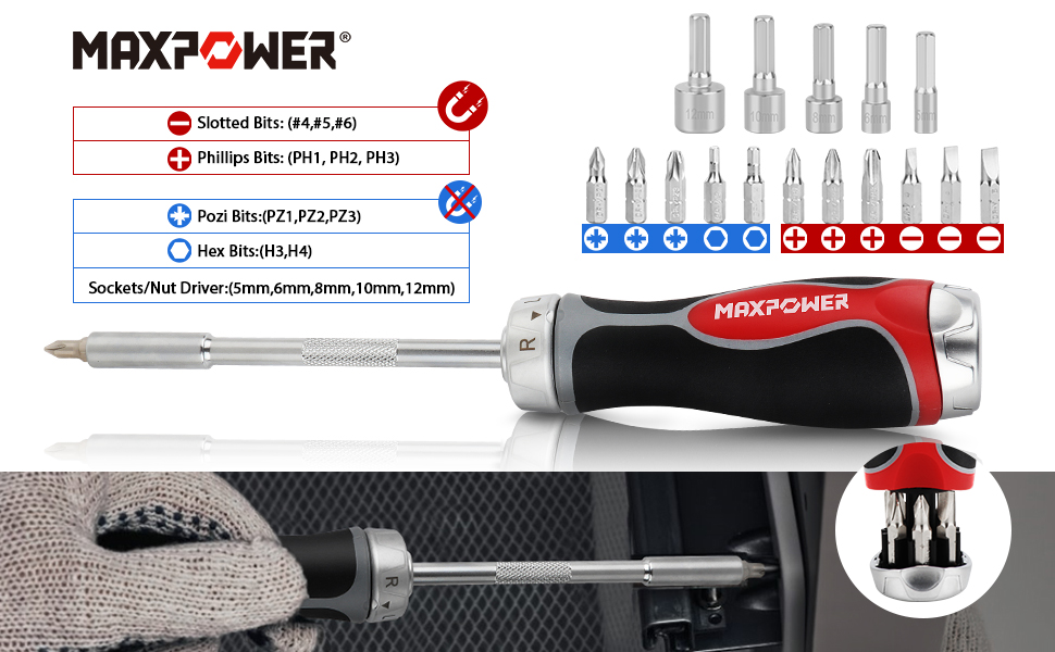 Ratchet Screwdrivers Set
