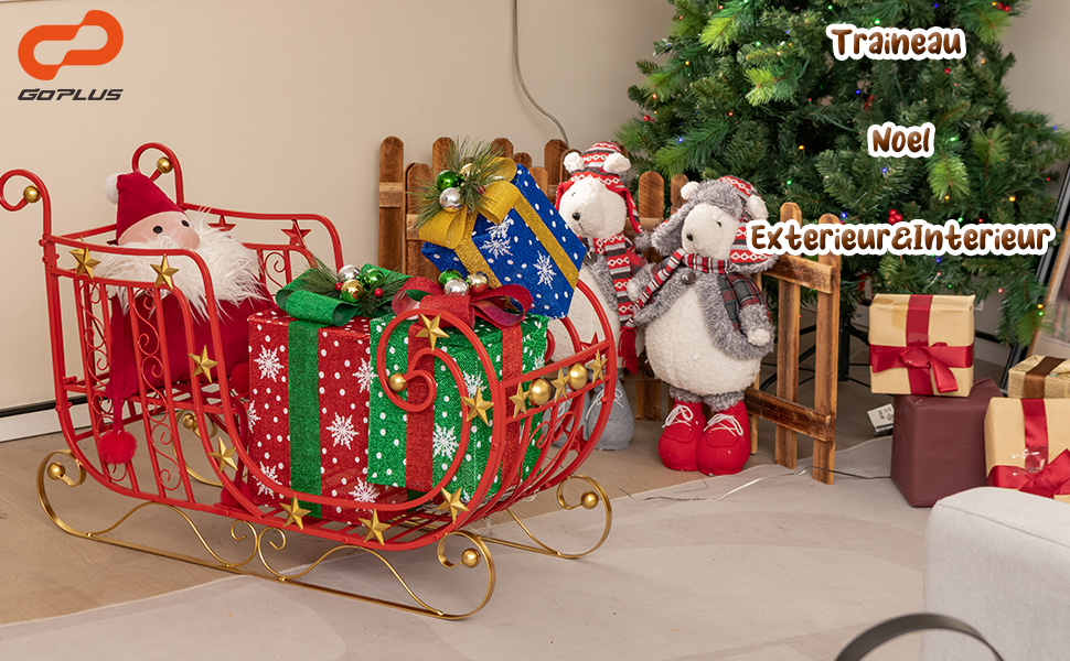 Grande Traîneau Du Père Noël - Solutions De Décoration De Noël Extérieure Festive