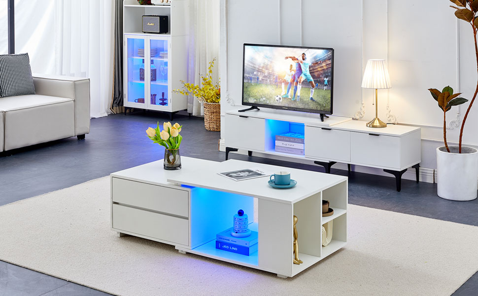 table basse blanche