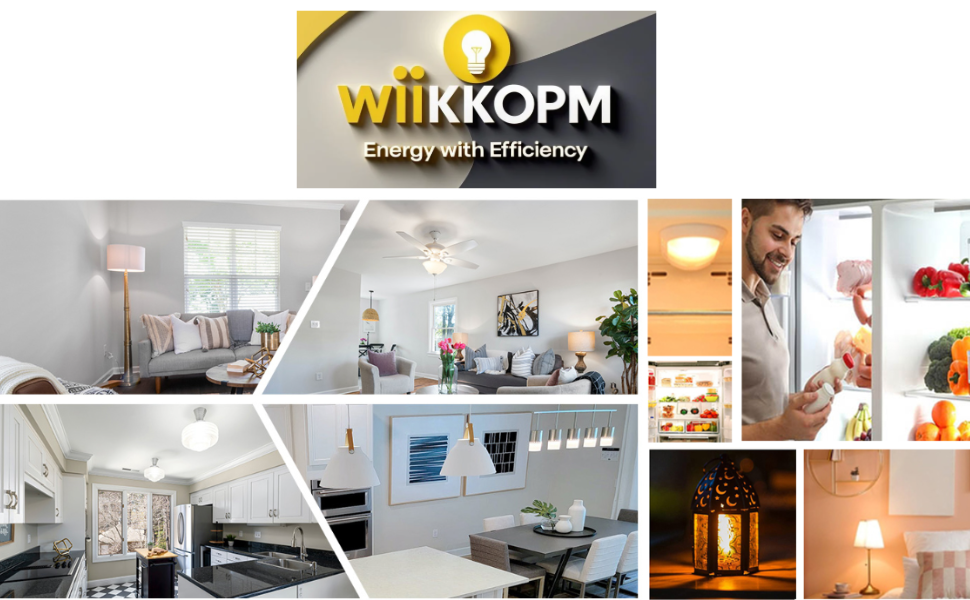 Text reads 'WILLKOPM'. Collage of modern interior design spaces showing living rooms and hallways with autumn decorations.