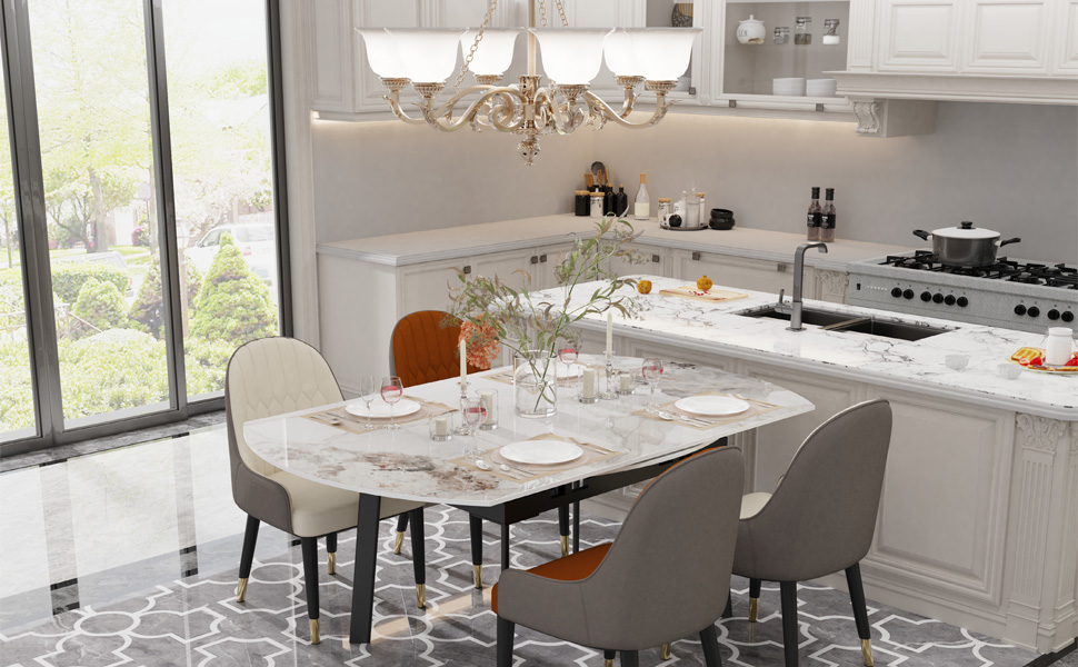 Rotondo Tavolo Allungabile Sala da Pranzo bianco Tavolo da Pranzo Allungabile Tavolo cucina
