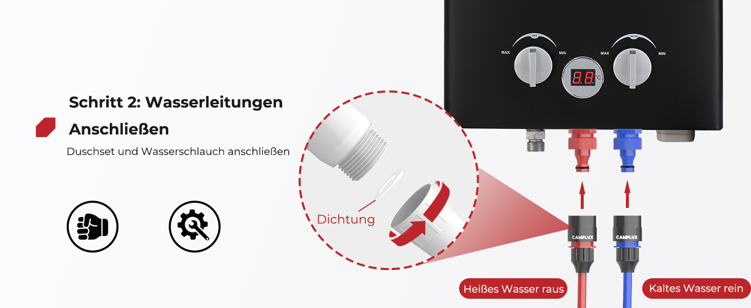 Wasser anschließen