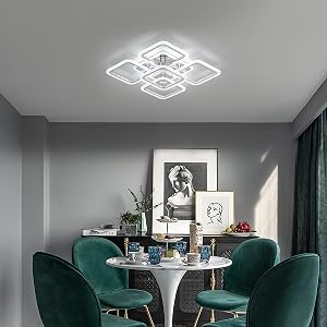Lampadario LED bianco iteddo per sala da pranzo