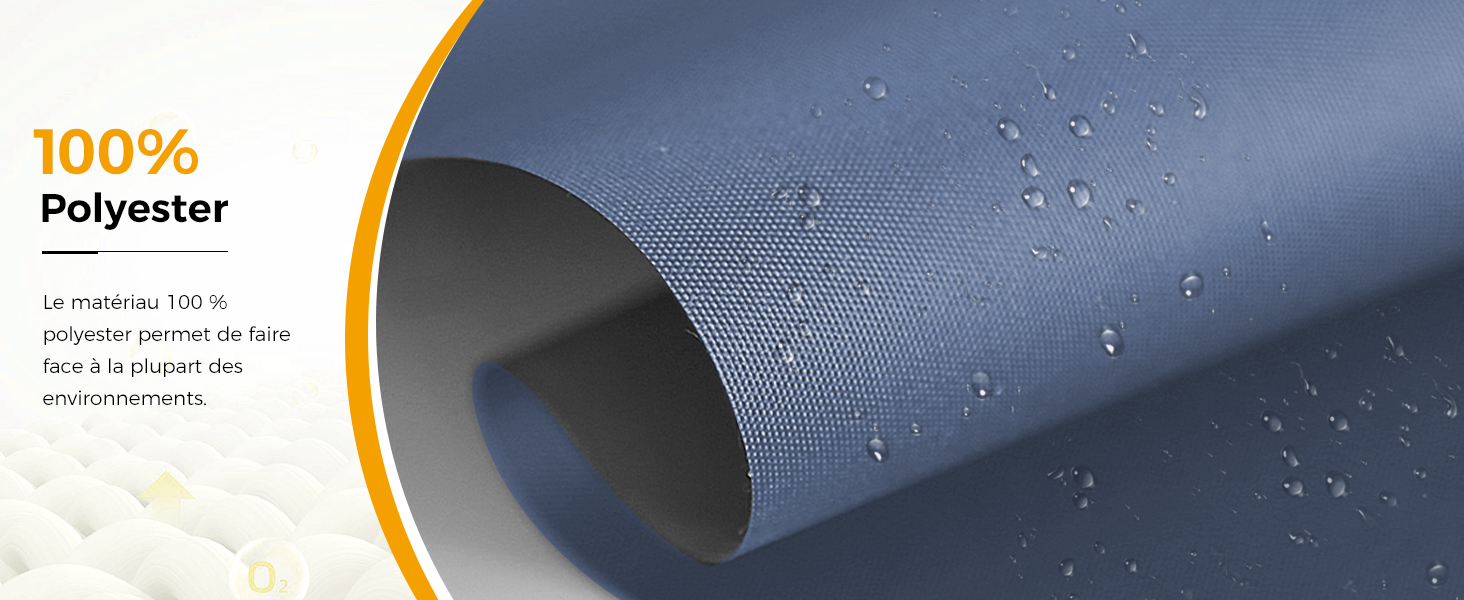 Vues rapprochées d'une tête de rouleau de nettoyage bleue en polyester, montrant différents angles et textures de surface.