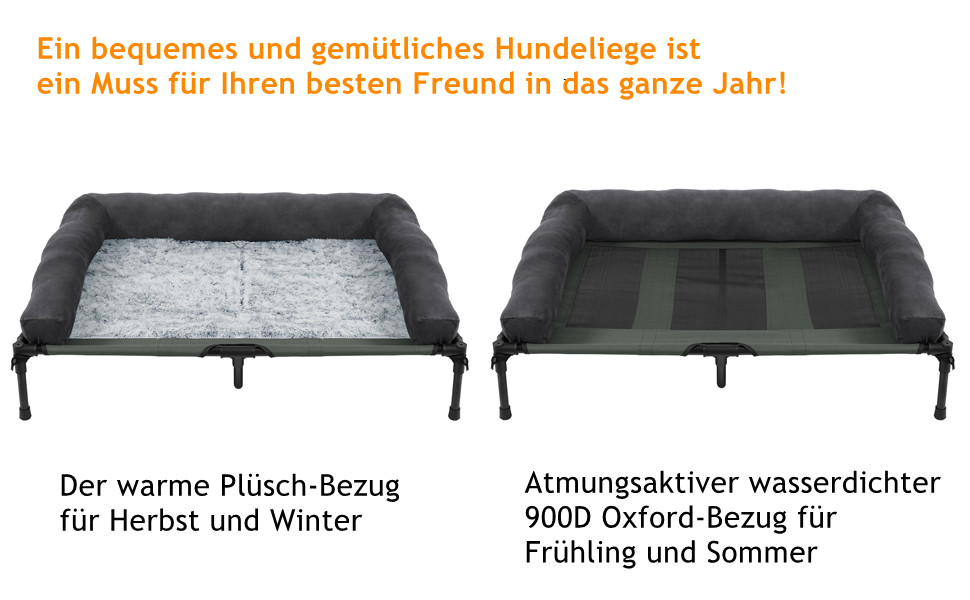 hunde liegebett gartenliege hundeliebe outdoor liege draußen erhöhtes hundebett feldbett hundeliege