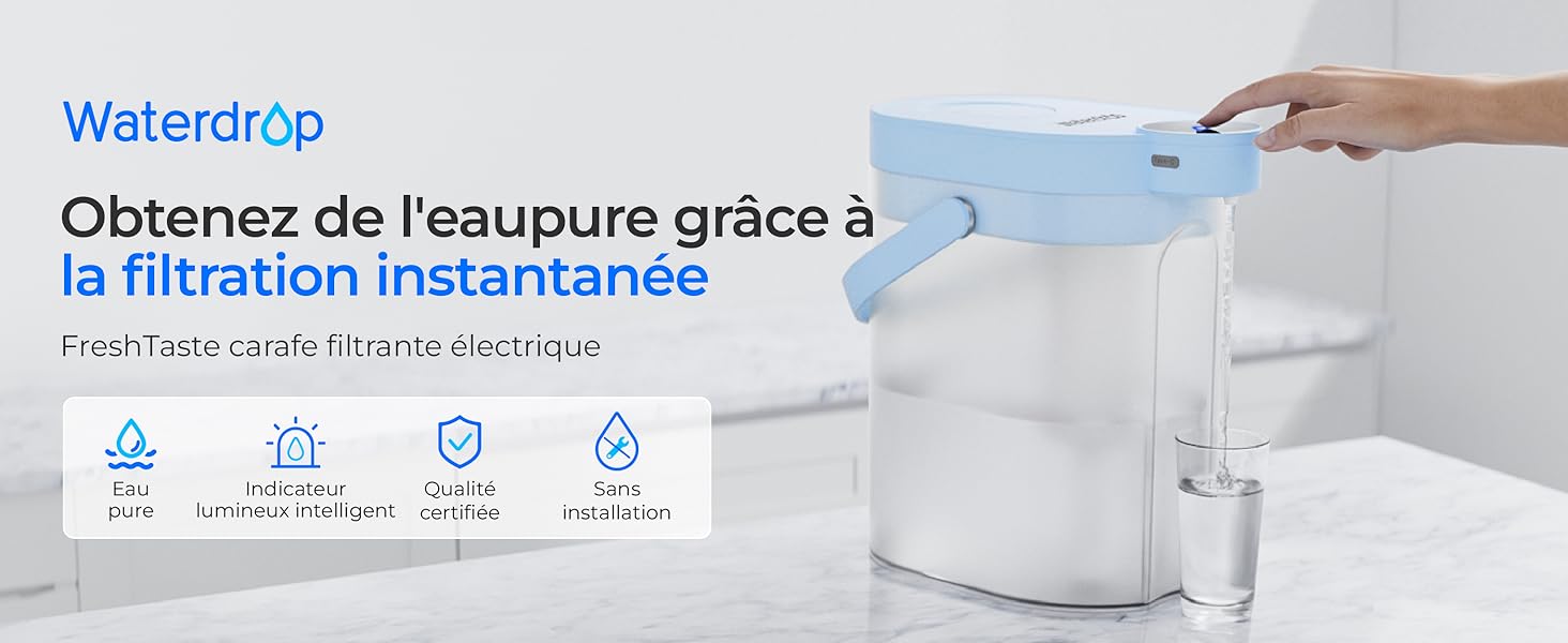 Obtenez de l'eau pure grâce à la filtration instantanée