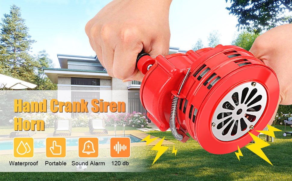 Hand Crank Siren Horn