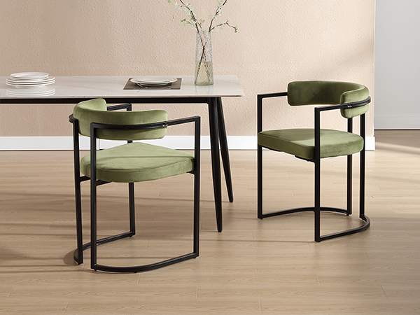 chaise salle a manger velours