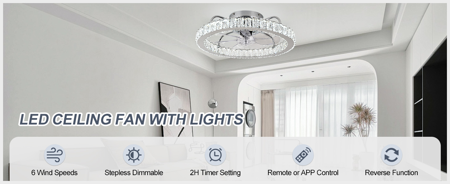 LED Ceiling Fan with Lights