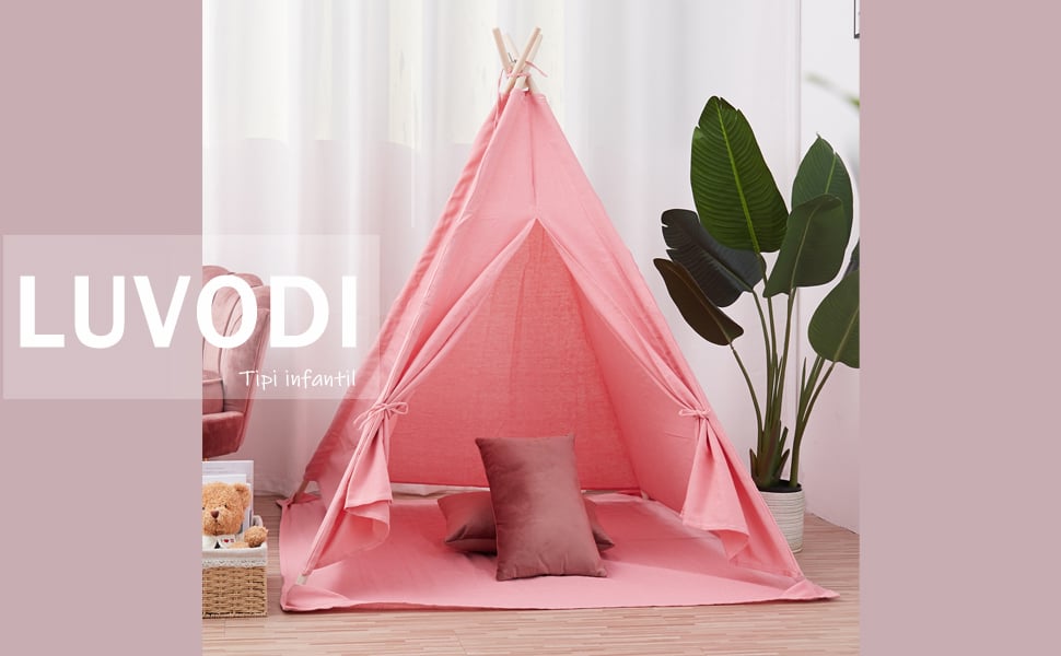 tipi infantil rosa tienda campana para ninos plegable