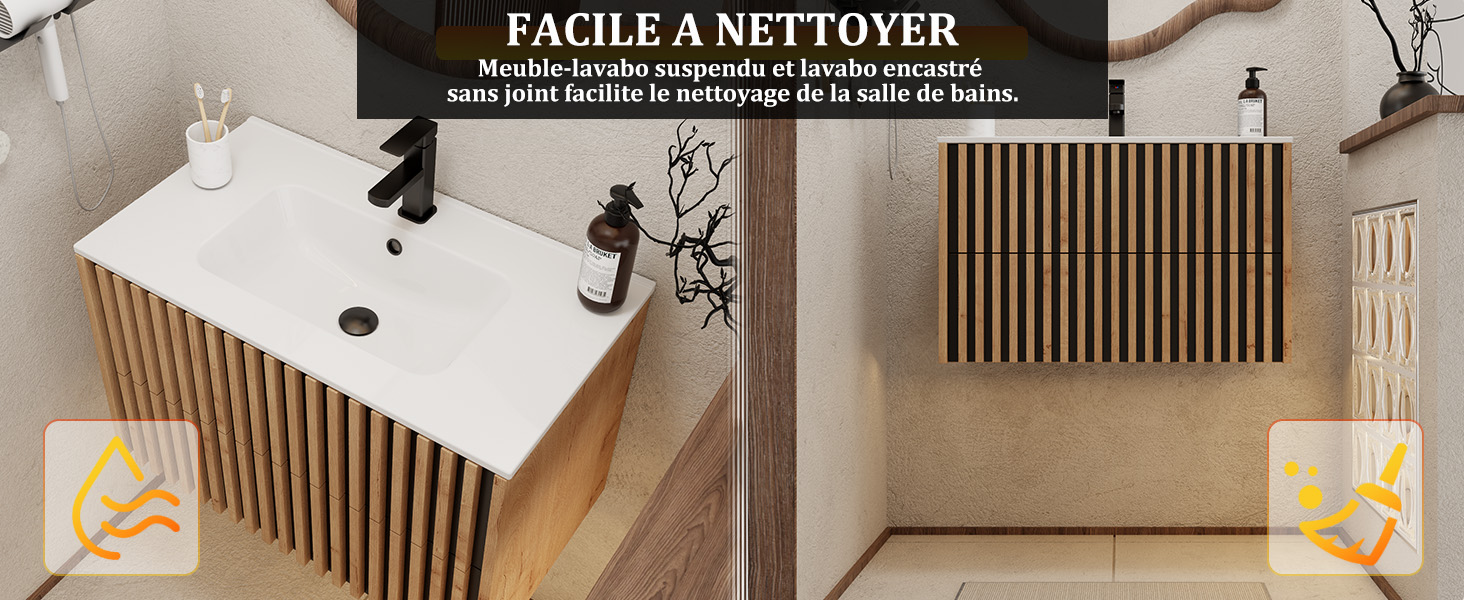 Le texte indique « FACILE A NETTOYER ».