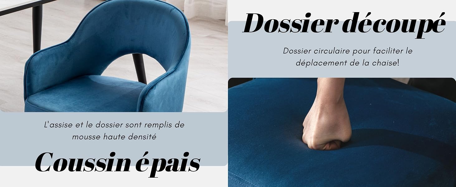 chaise velour