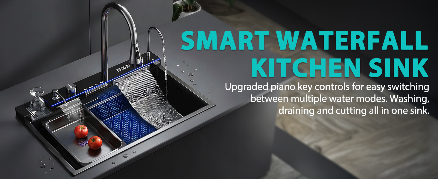 Smart Waterfall Kitchen Sink