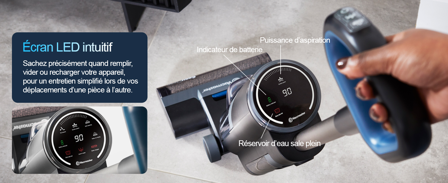 Le texte indique « Enermi EV 50 mAf » et le texte italien sur les spécifications de puissance de sortie. Plusieurs vues d'un dispositif de recharge portable noir et bleu pour véhicules électriques avec écran d'affichage et câble de fixation montrant qu'il est tenu et en cours d'utilisation.