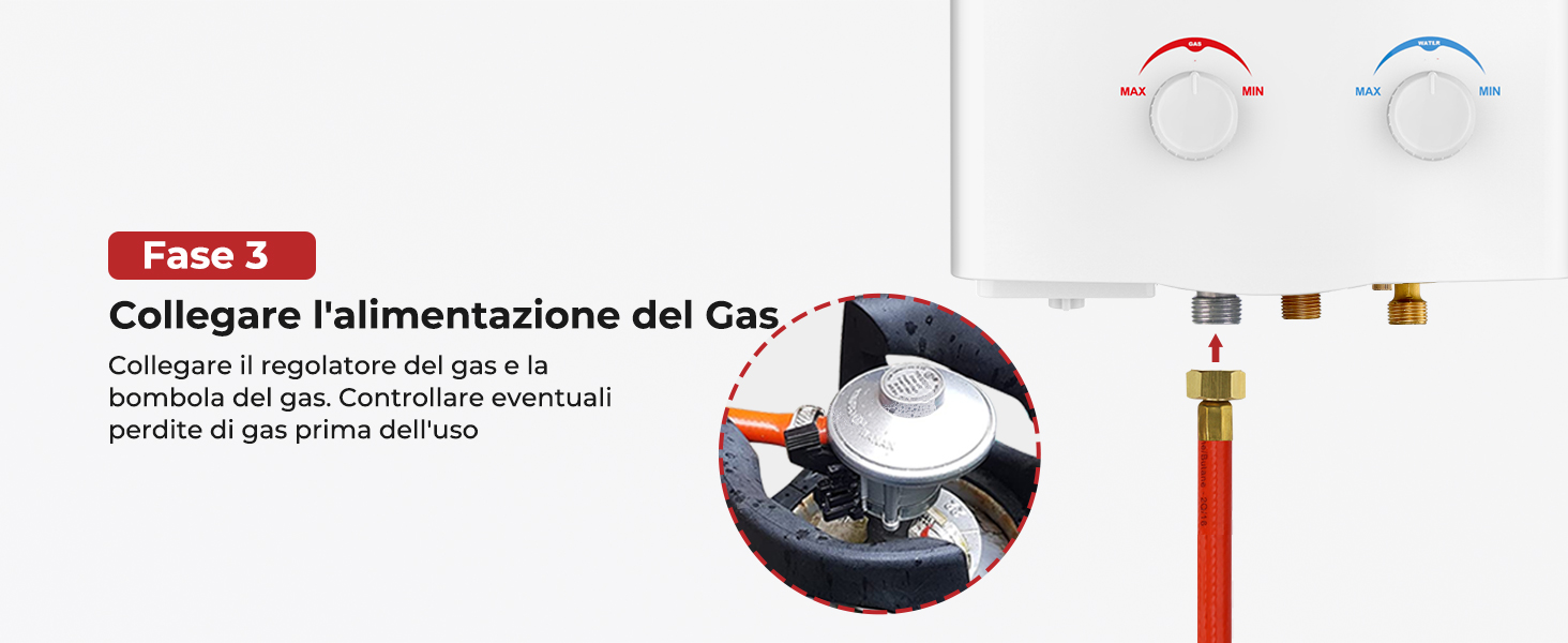 Étape 4 : Connecter l'alimentation en gaz