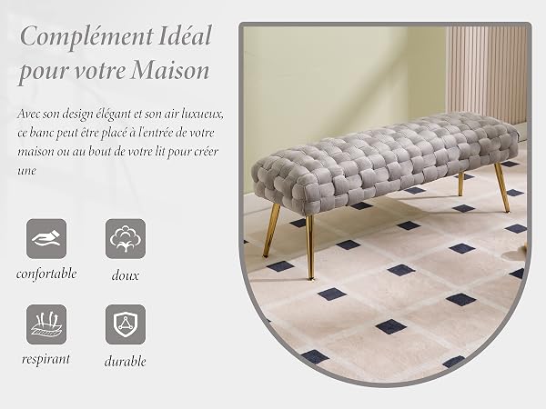 banc but de lit banquette bout de lit