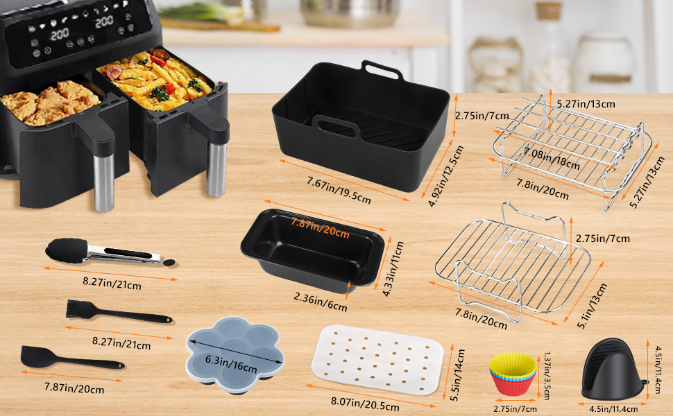 Set of 12 Air Fryer Accessories for Ninja